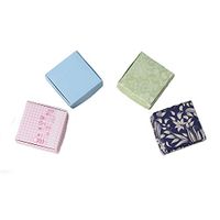 Vibon 20 Count 4 Colors Paper Boxes with Lids 3x3x1.2 inch with Paper Filler