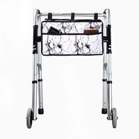 Fushida Wheelchair Side Bag, Walker Storage Pouch, Oxford Cloth Organizer Arm Rest Pouch, Rollator Bag for Storage Loose Items, Wheelchair Accessories Pocket, FGJ188