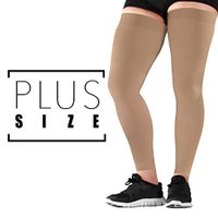 3XL Mojo Compression Stockings 20-30mmHg Thigh Leg Sleeve Firm Opaque Graduated Medical Support Hose Beige XXXL