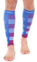 Doc Miller Premium Calf Compression Sleeve 1 Pair 20-30mmHg Graduated Support for Sports Running Circulation Recovery Shin Splints Varicose Veins (Flag, XX-Large)