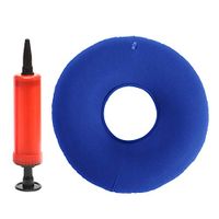 Inflatable Air Cushion,Medical Round Wheel Chair Cushion Seat Mattress with Pump Anti Bedsore Prevent Decubitus PVC Cushion (Dark Blue)