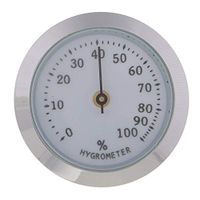 dailymall Professional Cigar Hygrometer Cigar Humidor Humidifier Hygrometer Precision - Silver