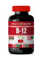 Brain Booster Supplements for Adults - B12 METHYLCOBALAMIN 1000MCG - Natural Cherry Flavor - Fast Dissolve - b12 Vitamin 1000 mcg - 1 Bottle (120 Tabs)