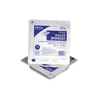Dukal Cotton Sponges - Sterile, 4" x 4" 12-ply - Model 412-10 - Tray of 10