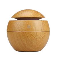 Mini Essential Oil Diffuser, Skyee Cool Mist Aroma Diffuser With Usb Plug, Wood Grain Painted Mini Size 130Ml Air Humidifier, Portable Desktop(Yellow)