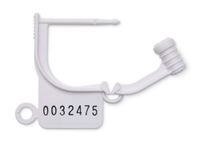 Key Surgical LT-100N Locking Tag, Uniquely Numbered, White (Pack of 100)