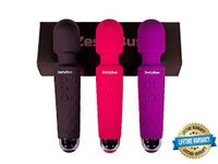 Premium Wireless Wand Massager - 20x Patterns 8X Speed - Whisper Quiet Waterproof Cordless Vibration - Handheld USB Charge - Body Back Neck Wand Massager Cordless