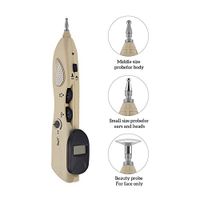 Rechargeable Electronic Acupuncture Pen with 3 Massage Heads, Intelligent Automatic Seeking Points, Pulse Massage Physiotherapy Instrument Massage Beauty Electronic Pen