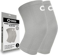 Knee Brace Compression Sleeve (1 Pair) - Best Knee Support Braces for Meniscus Tear, Arthritis, Joint Pain Relief, Injury Recovery, ACL, MCL, Running, Workout, Basketball, Sports, Men and Women