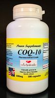 CoQ-10 Q-10 coq10 CO Q10 co-Enzyme 100mg - Various Sizes. Made in USA. (1 Bottle - 100 Capsules)