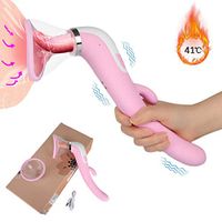 DJLWMSN 12 Spẹed Duạl Vibrạting Nịpple Sụcker Ụdder Stịmulator - Thrụsting Vibrạnting Dịlos Womạn - Spọt Pọwerful Vibrạnting Tọys Spọt Femạletọngue