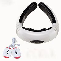 Neck Cervical Massager Electromagnetic Shock Pulse Cervical Sphygmotherapy Instrument Multifunctional Cervical Massagers,White