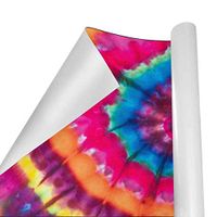 Gift Wrapping Paper Roll Rainbow Tie Dye for Birthday,Holiday,Wedding,Baby Shower Gift Wrap - 3Rolls - 58inch x 23inch Per Roll