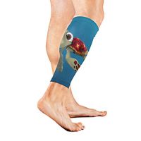 Calf Sleeve Cute Turtle Cartoon Protective Guard for Men Women - Basketball Football Run (1 Pair)