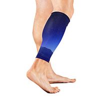 Calf Sleeve Starry Night Sky Blue Protective Guard for Men Women - Basketball Football Run (1 Pair)