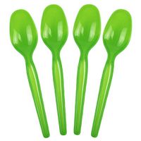 Frozen Dessert Supplies Super Dessert Green Disposable Plastic Spoons, Durable and Sturdy Party Spoons Great For Ice Cream & So Much More! Fast Shipping! 25 Count