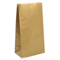 Metallic Gold Paper Favor Bags, 10ct