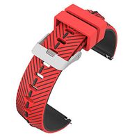 Lyperkin Ticwatch Pro Band, Premium Durable Double Color Silicone Band Strap Wristband Replacement Accessory Bracelet Compatible with Ticwatch Pro/Huami 2 Smart Watch (22mm)