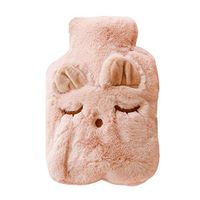 Hot Water Bottle,Cartoon Hot Water Bag,Detachable Injection Hot Water Bottle Mini Soft Velvet Hand Warmer Relaxation Treatment with Plush Cover for Body Winter Hand Warmer Heater Pain Relief