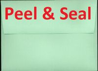 A2 50 Green Peel and Seal (4 3/8" x 5 3/4") 4x5 Wedding Shower Announcement Photo Envelopes