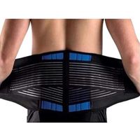 RONSHIN Sports Professional Pain Relief Double Pull Lumbar Lower Back Waist Support Brace Blue XXL