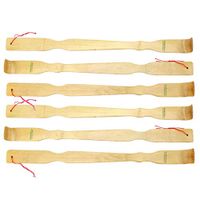 BambooMN 6 Pieces 17" Traditional Bamboo Back Scratchers Backscratchers for Itching Relief, Best Gifts for Pregnant Women and People Who Need Longer Hands