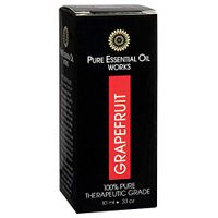 Pure Essential Oil Works Grapefruit Oil, 100% Pure, Natural, Paraben-Free and Therapeutic Grade with Dropper.33 Ounces