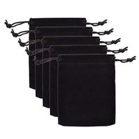 25 Pcs Velvet Cloth Drawstring Bags Jewelry Pouches Bag Gift Packaging Bag Sachet Bag Party Wedding Favor, 2 x 2.75 Inch (Black)