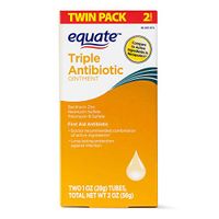 Equate First Aid Antibiotic Ointment, 2 Oz, 2 Pk