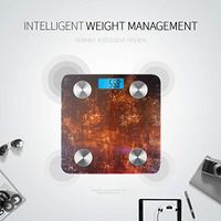 LYAOE Bluetooth Body Fat Scale Hitech 3D Cyberspace CPU Sparkling Smart Wireless Scale with LCD Display Measuring Body Weight Bmi and Health Digital Scale