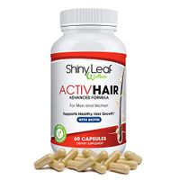 ActivHair DHT Blocker Hair Growth Supplement With Saw Palmetto, Zinc, Biotin, 60 Veggie Capsules, Prevent Hair Loss, Stimulate Follicles, for Hair Thickening and Regrowth by Shiny Leaf (1 Pack) (1 Pc)