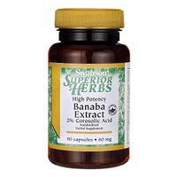 Swanson High Potency Banaba Extract 2% Corosolic Acid 60 Milligrams 90 Capsules