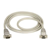 Black Box 20-ft RS232 Shielded Cable Metal Hood DB9 Male/Female