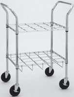Drive Medical Oxygen Cylinder Carts for E, D, C or M9 Cylinders, Chrome, 28 Cylinder