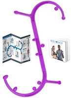 Body Back Buddy Trigger Point Back Massager with Poster, Full Body Muscle Pain Relief, Handheld Massage Stick, Massage Cane (Purple)