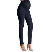 ❤Ywoow❤ Elastic Belly Protection Maternity Pregnant Leggings Pants Trousers Pencil Pants (S, Navy)