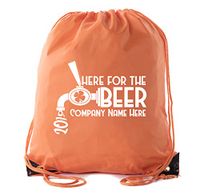 Custom St Patrick's Day Backpack Personalized Drawstring Bags, Reusable Gift bag - 3PK Orange CE2500Patty S1