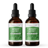Secrets Of The Tribe - Intesti Secret, Intestinal Tract Support, Herbal Supplement Blend Drops Alcohol Liquid Extract (2x4 fl oz)