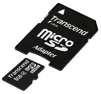Transcend 8GB Class 4 MicroSDHC Card with Adapter
