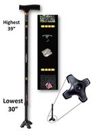 Walking Cane Adjustable T Handle with Footed Cane Tip Vietnam Veteran Military Design