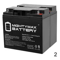 Mighty Max Battery ML18-12 - 12V 18AH Battery for GS Portalac PE12V17B1 Empire Scientific SLA17-12 - 2 Pack Brand Product