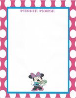 Minnie Mouse Flowers Stationery Printer Paper 26 Sheets