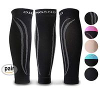 Calf Compression Sleeve, 1 Pair Unisex, Strong Calf Support 20-30mmHg, Best for Calf Pain & Swelling Relief, Shin Splint, Varicose Veins, Muscle Recovery, Travel, Nursing, Running, Cycling, Black L/XL