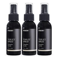 Mask Toilet Spray, Campfire Smoke, 2-Ounce (3-Pack), Deodorizer Bathroom Spray
