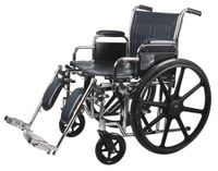 Wheelchair, 350 lb, 22 In Seat, Silver/Navy