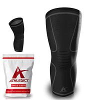 Knee Brace Compression Sleeve with Anatomical Shape for Pain Relief and Support for Meniscus Tear, MCL, ACL, Arthritis & Sports Injury Recovery (Black, XXL)