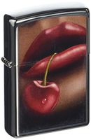 Zippo Cherry Lighter, High Polish Chrome
