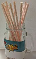 BABY PINK Damask, Vintage Paper Drinking Straws - 25 CT - TWILIGHT PARTIES