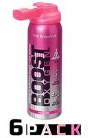 95% Pure Pocket Sized Oxygen Supplement, Portable Canister of Clean Oxygen, Increases Endurance, Recovery, Mental Acuity and Performance (2 Liter Canisters, 6 Pack, Pink Grapefruit)