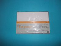 Crane Personal Card Set BK3211 Pearl White 10 Cards 4 1/4" x 6 3/8" 64 Lb. Weight 10 Envelopes 4 3/8" x 6 5/8" 32 Lb. Weight 100% Fine Cotton